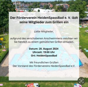 Read more about the article Förderverein Grillen 2024